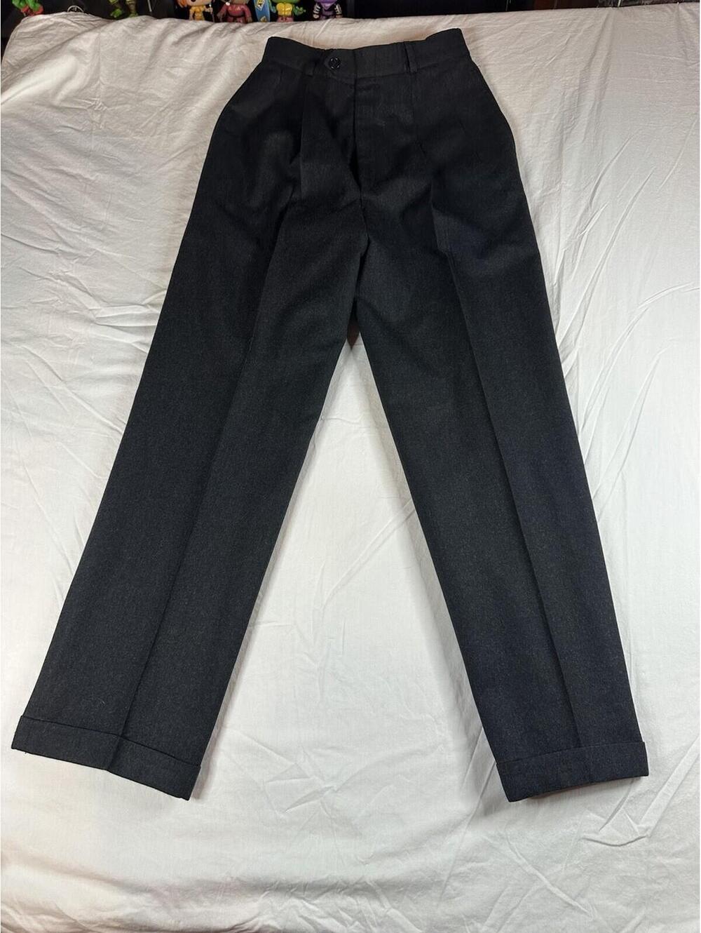 ✨👖 Vintage Bermuda Shop Wool Blend Dress Pants Gray Size 4 USA 👖✨